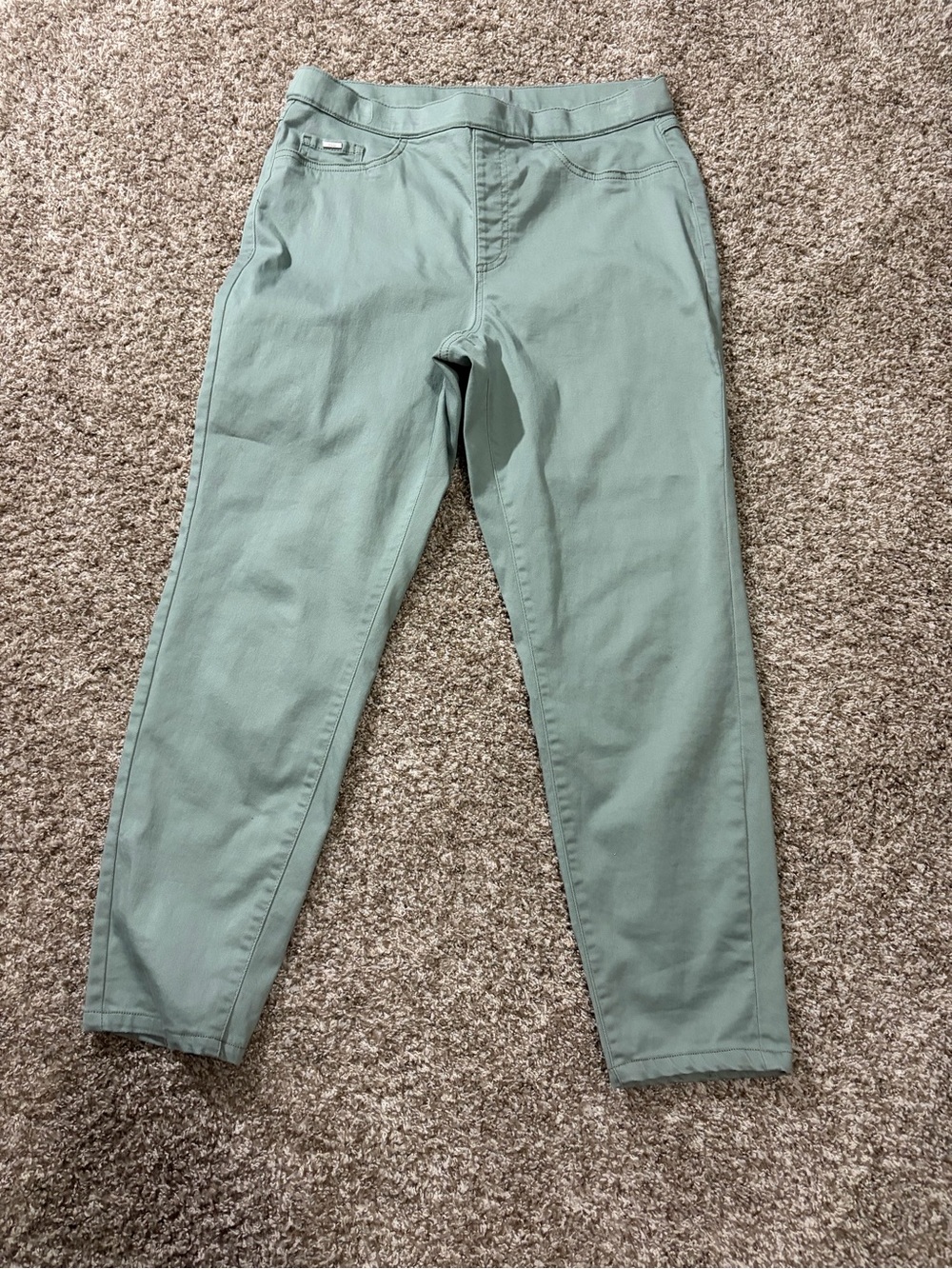 Straight Leg Women’s Jeans in Sage Green